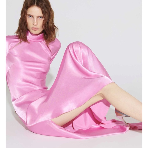 Anna October Audrey High-Neck Satin Dress - Picture 5 of 11